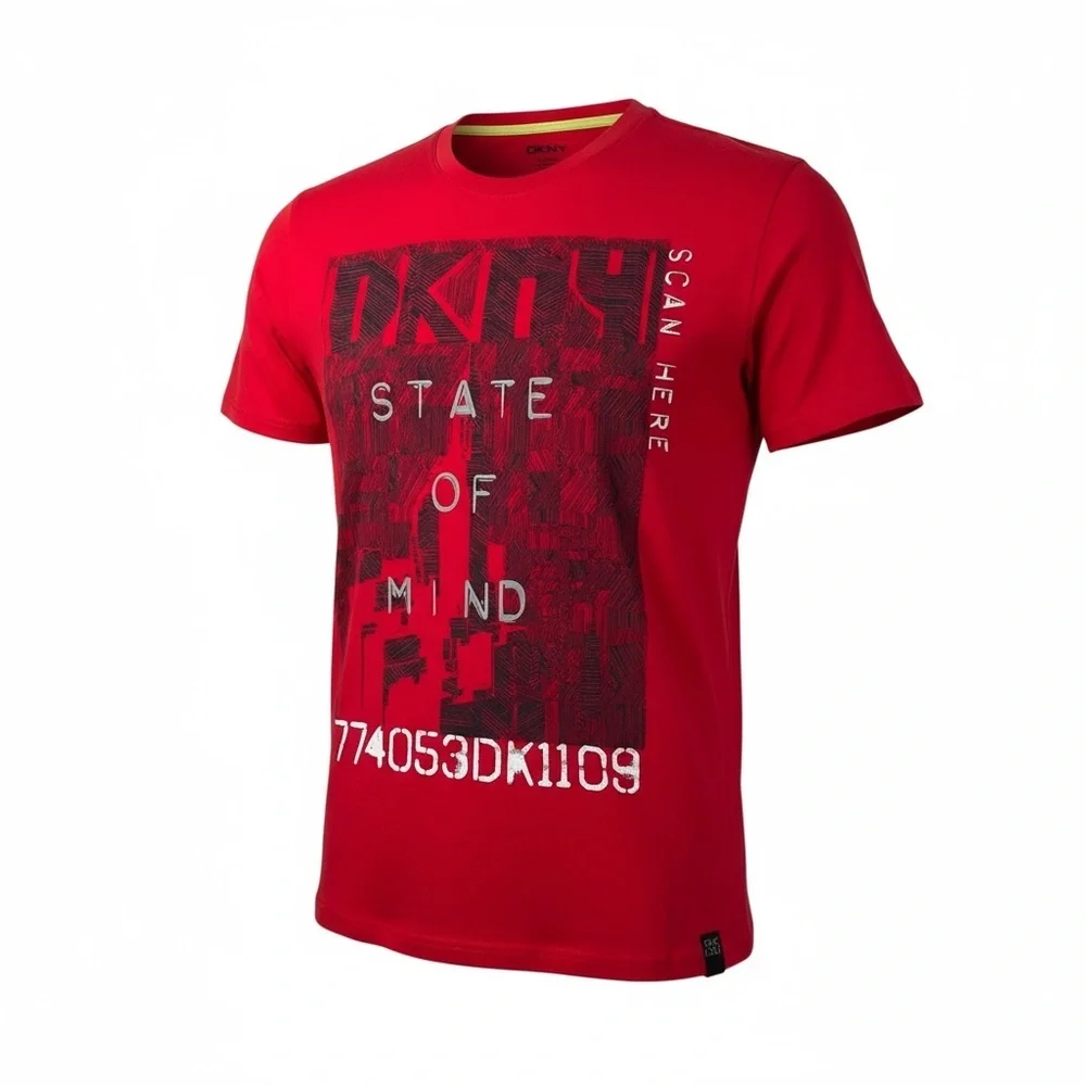 DKNY Boy Youth State of Mind Graphic Tee Red Size XL